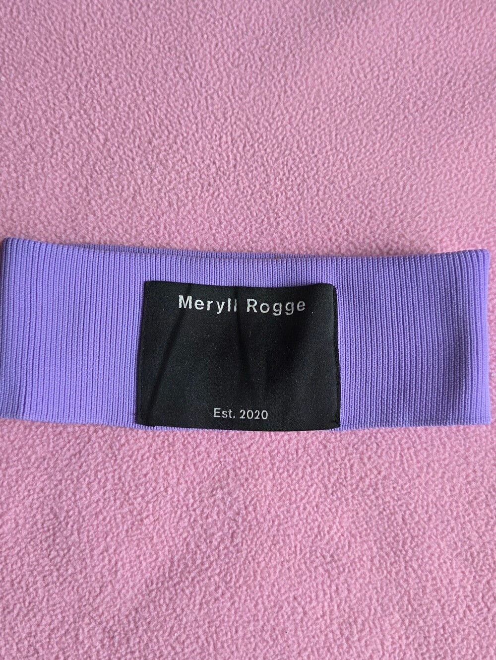 MERYLL ROGGE Logo Turtleneck Knit Choker In Purple